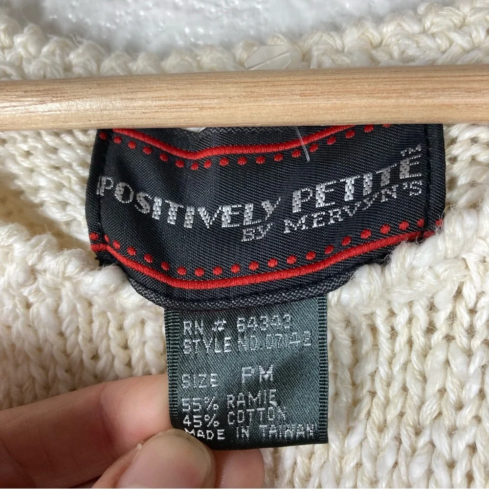 Vintage 80s Cottage Knit Short Sleeves Sweater Pastel Tones Floral Mervyn's